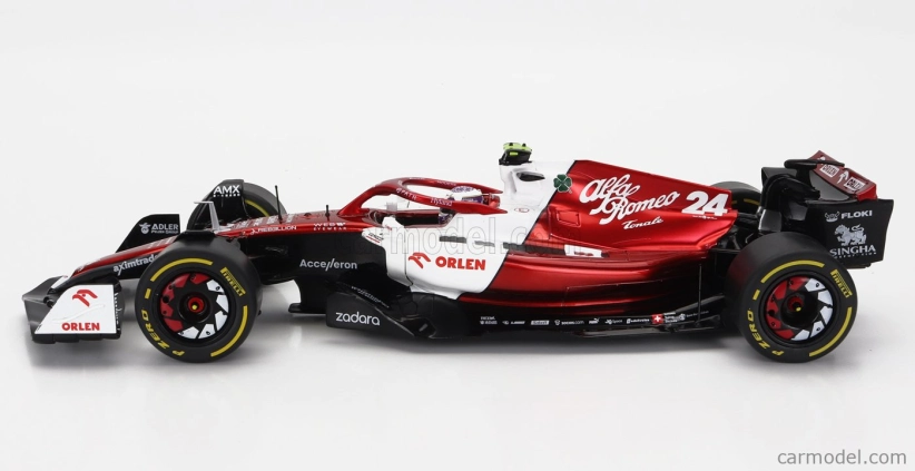 Solido Alfa romeo F1  C42 Team Orlen Racing N 24 Canada Gp 2022 Guanyu Zhou 1:18 Bílá Červená Met