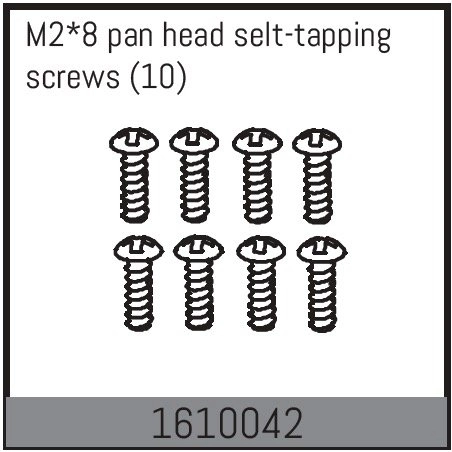 M2*8 pan head selt-tapping screws (10)