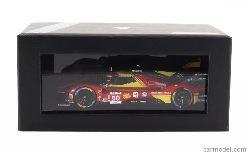 Looksmart Ferrari 499p 3.0l Turbo V6 Team Ferrari Af Corse N 50 Winner 24h Le Mans 2024 Antonio Fuoco - Miguel Molina - Nicklas Nielsen 1:43 Červená Žlutá Černá