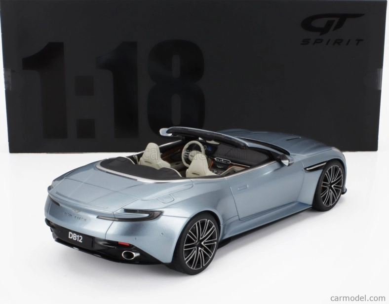 Gt-spirit Aston martin Db12 Volante 2023 1:18 Light Blue Met