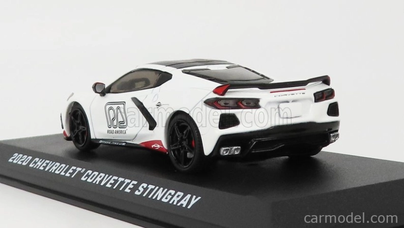 Greenlight Chevrolet Corvette C8 Official Pace Car Road America 2020 1:43 Biela
