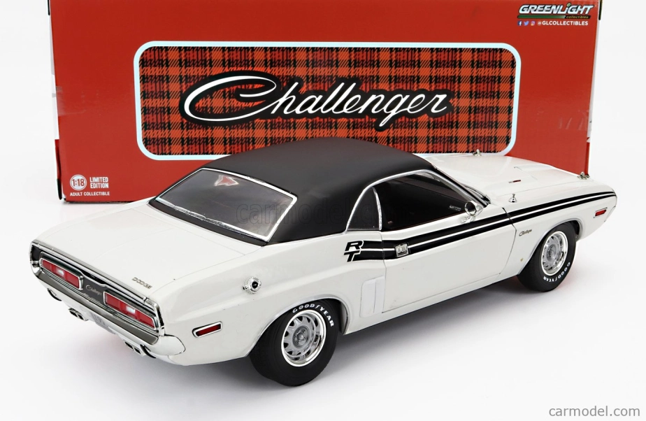 Greenlight Dodge Challenger R/t Coupe 1971 1:18 Bílá Černá