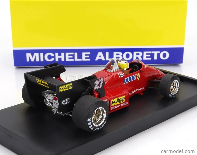 Brumm Ferrari F1 126c4 N 27 Winner Belgium Gp 1984 Michele Alboreto - S figúrkou vodiča 1:43 Červená čierna