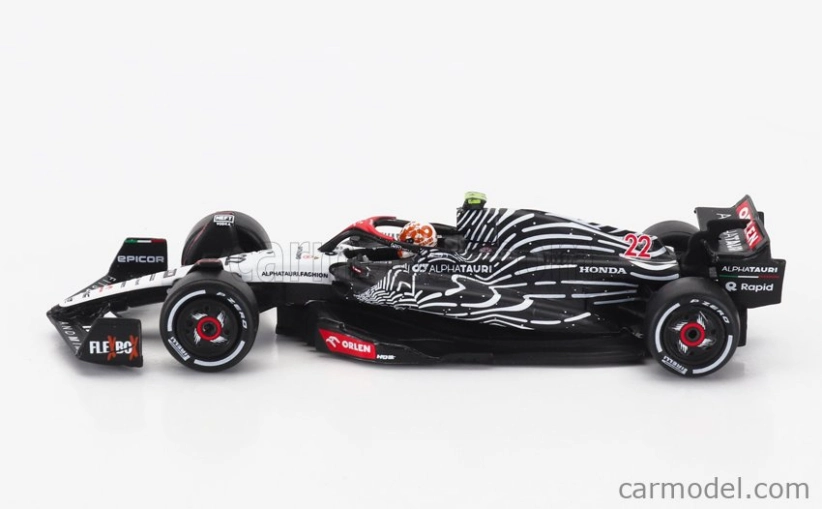 Spark-model Alpha tauri F1  At04 Team Alpha Tauri N 22 Las Vegas Usa Gp 2023 Yuki Tsunoda 1:64 Bílá Černá
