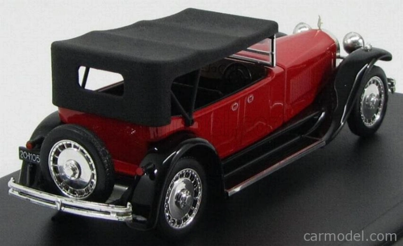 Rio-models Bugatti Type 41 Royale Torpedo Cabriolet Closed 1927 1:43 Červená Černá