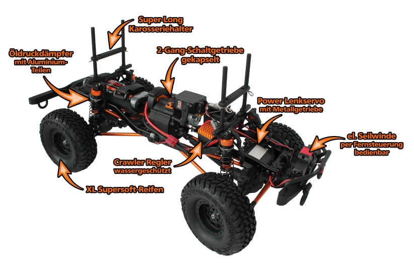 RC auto DF-4S Crawler 2021 JYM Edition, žlutá