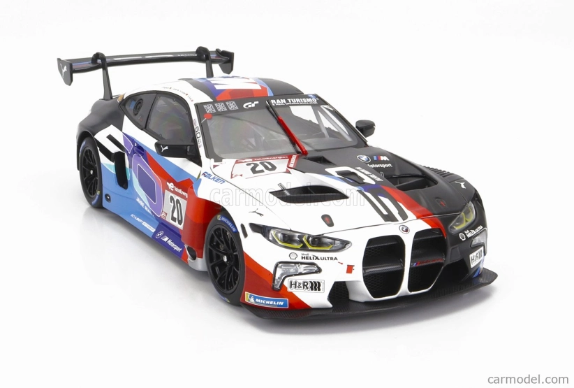 Minichamps BMW radu 4 M4 Gt3 Team Schubert Motorsport N 20 24h Nurburgring 2022 Jesse Krohn - Alexander Sims - Jens Klingmann - Niklas Krutten 1:18 Biela čierna červená modrá
