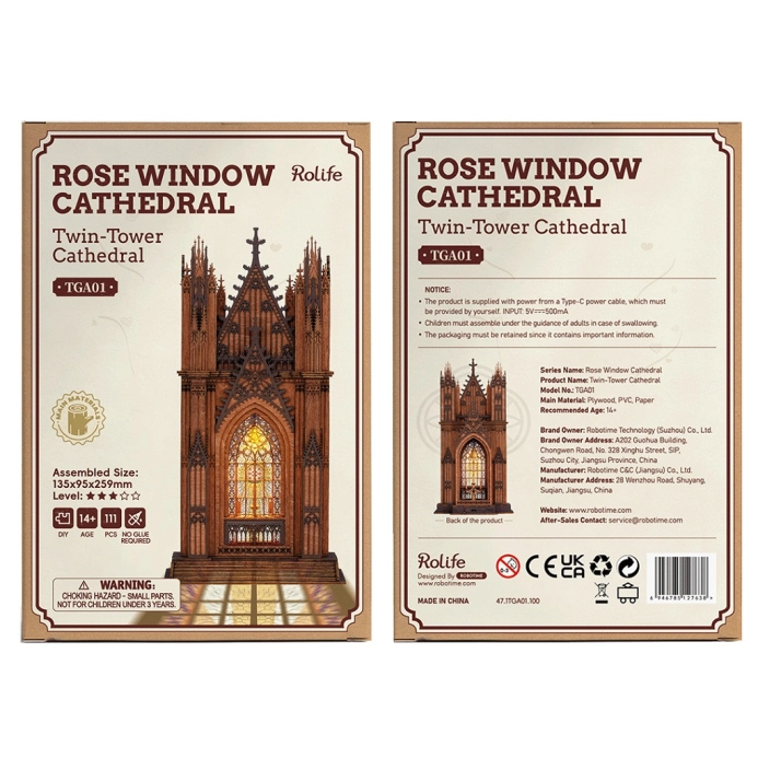 RoboTime 3D dřevěná skládačka Katedrála Twin Tower