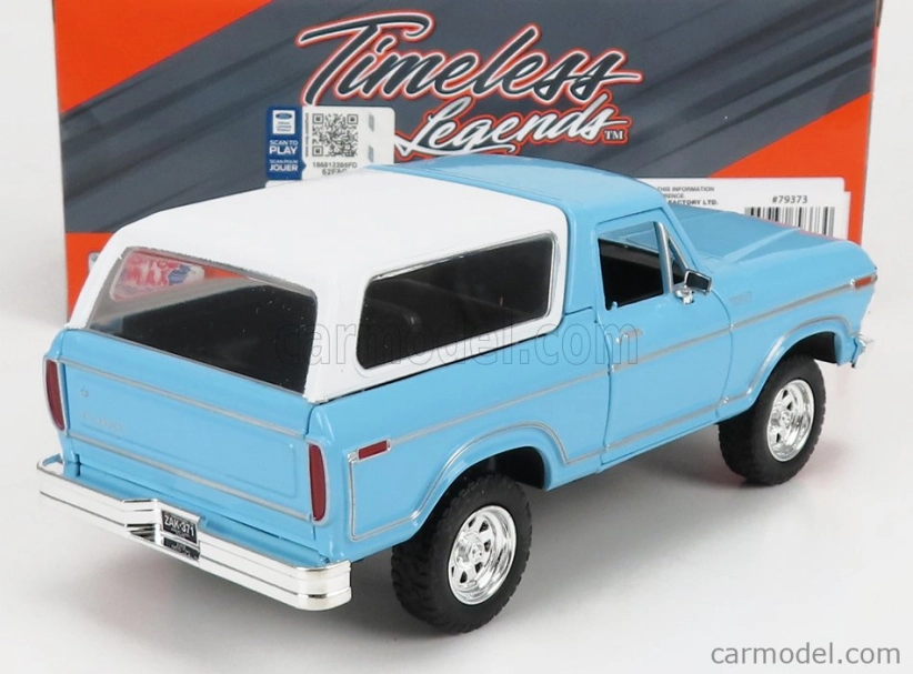 Motor-max Ford usa Bronco Hard-top Closed 1978 1:24 Světle Modrá Bílá