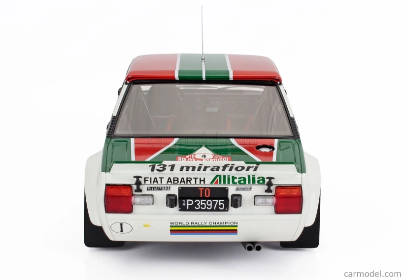 Otto-mobile Fiat 131 Abarth Alitalia (night Version) N 4 Winner Rally Portugal 1978 Markku Alen - Ilkka Kivimaki 1:12 Bílá Zelená Červená