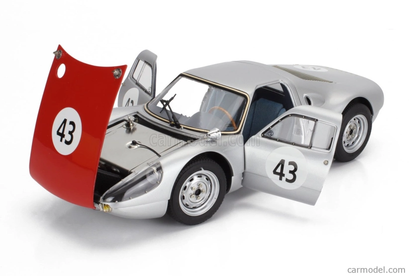 Cmc Porsche 904 Carrera Gts Ch.904-025 N 26 Silverstone International Grand Touring 1964 Innes Ireland 1:18 Silver Red