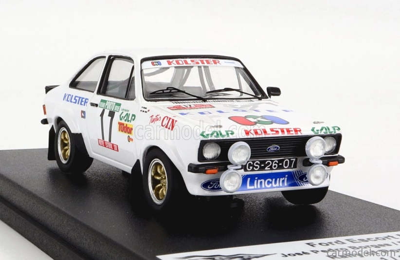 Trofeu Ford england Escort Mkii (nočná verzia) N 17 Rally Portugal 1983 J.p.borges - R.bevilacqua 1:43 Biela