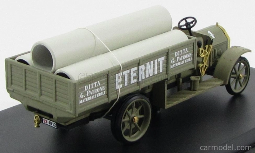 Rio-models Fiat 18 Bl Truck Autocarro Impresa Edile - Eternit 1916 1:43 Zelená
