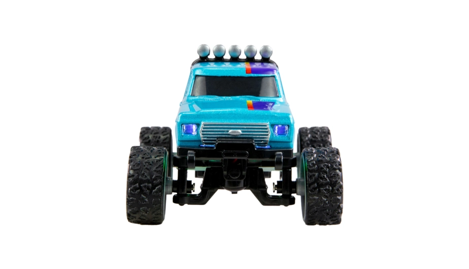 RC Monster Truck kovový 1:64 RTR LED Tempomat 2,4GHz modrý
