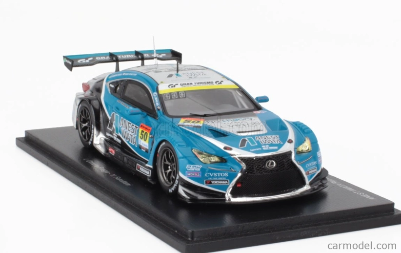 Spark-model Lexus Rc F Gt3 Anest Iwata Racing N 50 Gt300 Class Super Gt 2024 Igor Omura Fraga - Yuga Fururtani 1:43 Světle Modrá Bílá