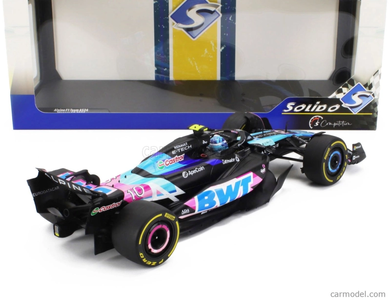 Solido Alpine F1 A524 Team Bwt Alpine N 10 Monaco Gp 2024 Pierre Gasly 1:18 Černá Modrá Růžová