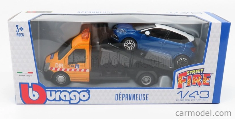 Bburago Mercedes benz Sprinter Soccorso Stradale + Renault Captur 1:43