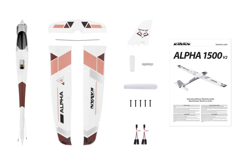 RC lietadlo Alpha 1500 V2 ARF, červené
