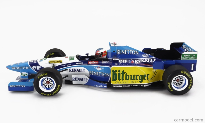 Minichamps Benetton F1 B195 Team Mild Seven Renault N 1 World Champion Winner European Gp 1995 Michael Schumacher 1:18 Modrá Žlutá
