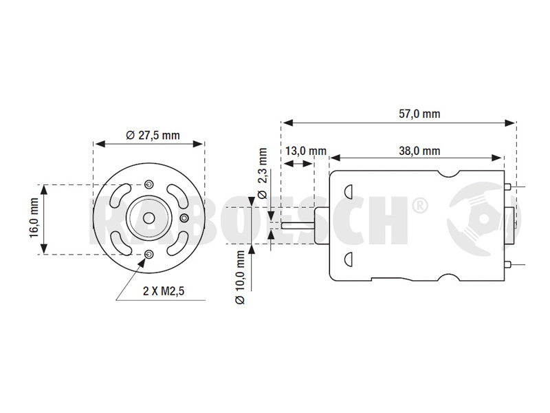 Raboesch motor DC Blue RM-410 7,2V