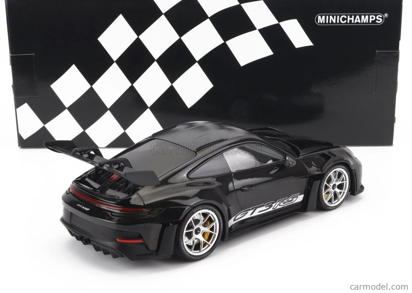 Minichamps Porsche 911 992 Gt3 Rs Coupe 2023 - Silver Wheels 1:18 Black