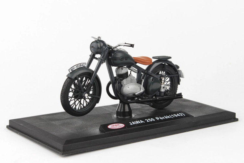 Abrex Jawa 250 Pérák (1942) 1:18 – sivá tmavá – prototyp