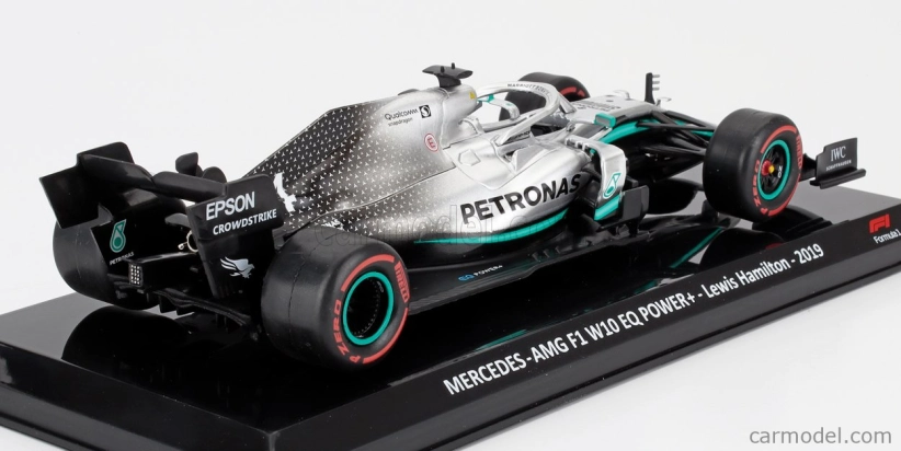 Edicola Mercedes gp F1  W10 Eq Power+ Team Amg Petronas Motorsport N 44 World Champion Season 2019 Lewis Hamilton - Blister Box 1:24 Stříbrná Černá