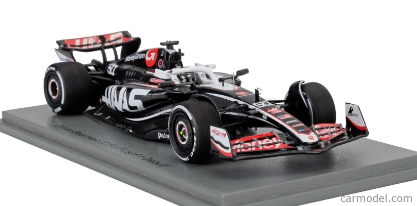 Spark-model Haas F1 Fw24 Team Moneygram Haas N 50 Azerbaijan Gp 2024 Oliver Bearman 1:43 Black White