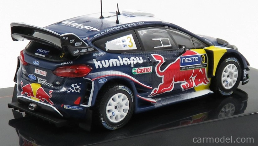 Ixo-models Ford england Fiesta Wrc Red Bull N 3 Rally Finland 2018 T.suninen - M.markkula 1:43 Modrá Biela Žltá Červená