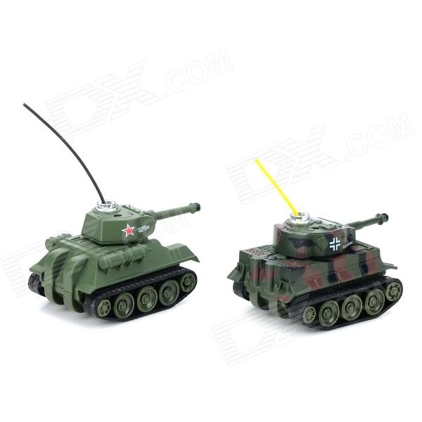 RC tanky mini bojující Tiger vs T-34