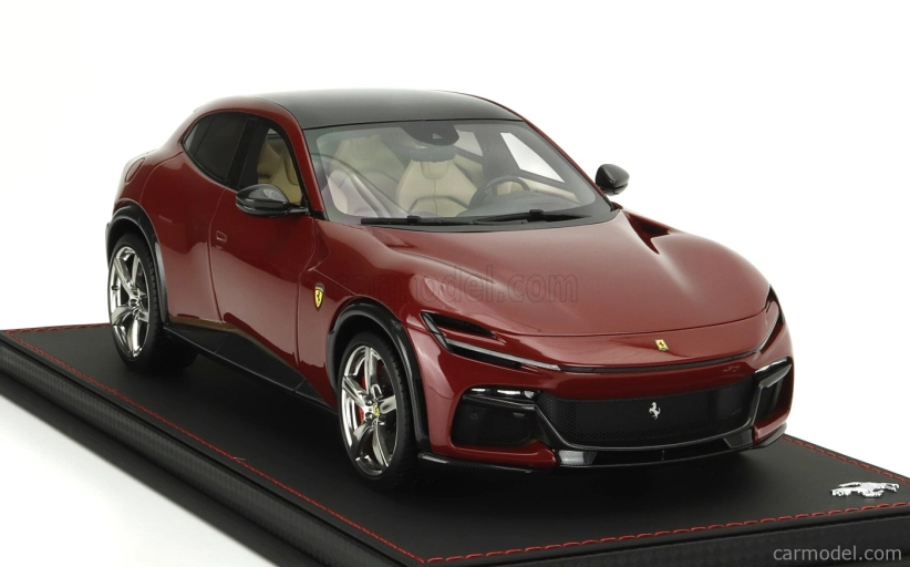 Bbr-models Ferrari Purosangue Suv Panoramic Roof 2022 - Con Vetrina - S vitrínou 1:18 Rosso Mugello - Red Met