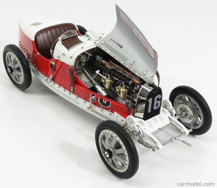 Cmc Bugatti T35 N 16 Nation Colour Project Monaco 1924 1:18 červená biela