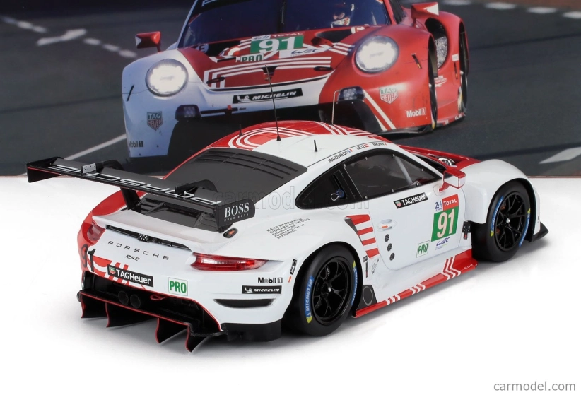 Ixo-models Porsche 911 991-2 Rsr N 91 24h Le Mans 2020 Gianmaria Bruni - Richard Lietz - Frederic Makowiecki- Porsche 917 Tribute Design 1:18 Red
