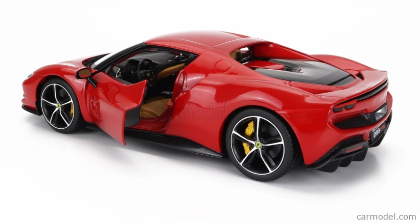 Bburago Ferrari 296 Gtb Hybrid 830hp V6 2021 – Exclusive Carmodel 1:18 Rosso Corsa – červená