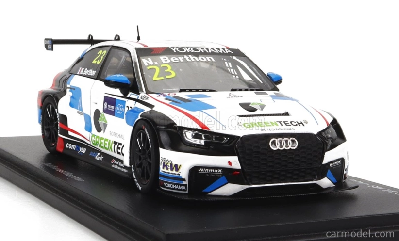 Spark-model Audi A3 Rs3 Lms Team Audi Sport N 23 7th Race 2 Wtcr Macau Guia 2018 N.berthon 1:43 Bílá Černá