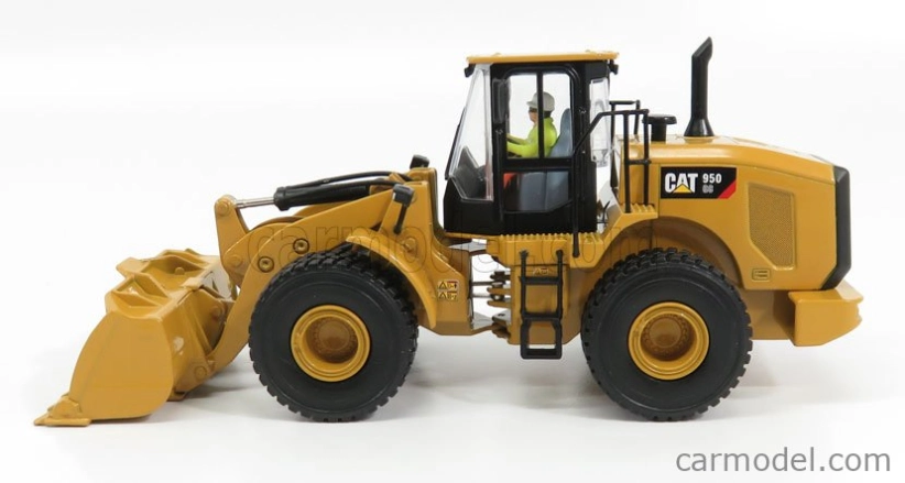 Dm-models Caterpillar Cat950gc Ruspa Gommata - Scraper Tractor Wheel Loader 1:50 Žlutá Černá