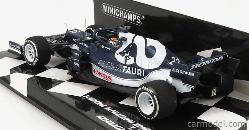 Minichamps Alpha tauri F1  At02 Honda Ra620h Team Alpha Tauri N 22 Azerbaijan Gp 2021 Yuki Tsunoda 1:43 Bílá Modrá