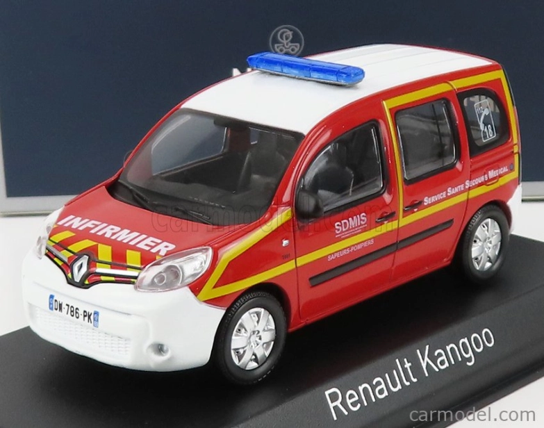 Norev Renault Kangoo Infirmier Sssm Pompiers 2013 1:43 Červená biela žltá