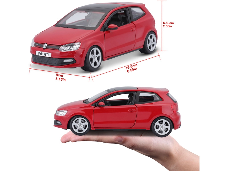 Bburago Plus VW Polo GTI Mark 5 1:24 červená