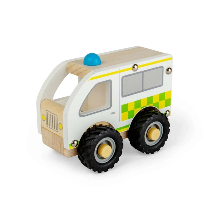 Bigjigs Toys Dřevěná mini sanitka