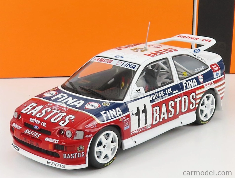 Ixo-models Ford england Escort Rs Cosworth Bastos N 11 Rally Ypres 1995 M.duez - D.grataloup 1:24 Červená Biela Modrá