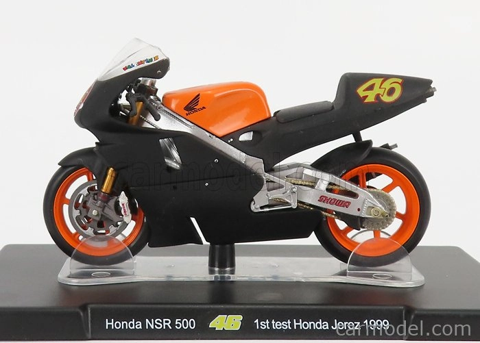 Edicola Honda Nsr500 N 46 Test Bike Jerez 1999 Valentino Rossi 1:18 Black Orange