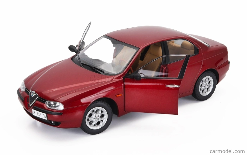 Mitica-diecast Alfa romeo 156 2.5 V6 24v 1997 – Beige Interior 1:18 Rosso Proteo Met Red