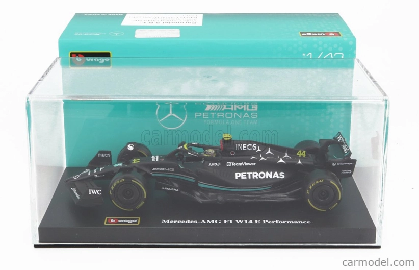 Bburago Mercedes gp F1 W14 Team Mercedes-amg Petronas F1 N 44 1:43, černá