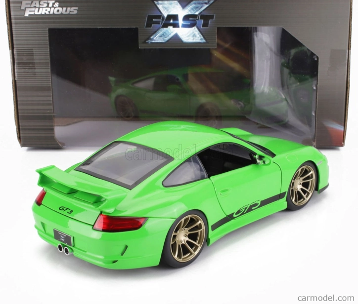 Jada Porsche 911 997 Gt3 Rs Coupe 2007 - Fast & Furious 1:24 Zelená