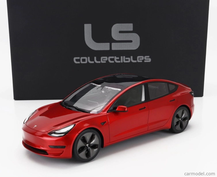 Ls-collectibles Tesla Model 3 2021 1:18 Red Met