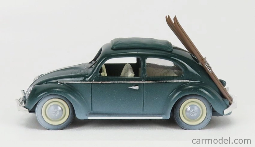 Rio-models Volkswagen Beetle Maggiolino Con Sci 1950 - Winter Vacation With Ski 1:43 Grey