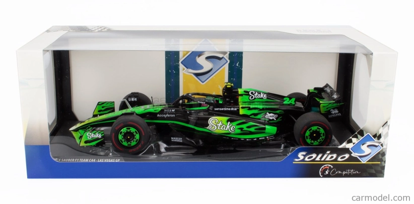 Solido Sauber F1  C44 Team Stake Kick N 24 Las Vegas Usa Gp 2024 Zhou Guanyu 1:18 Zelená Černá
