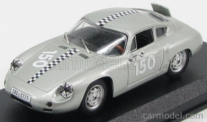 Najlepší model Porsche 1600gs Abarth Coupe N 150 Hockenheim 1961 F.hahnl 1:43 Silver