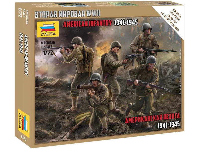 Zvezda figúrky – US Infantry WWII (1:72)